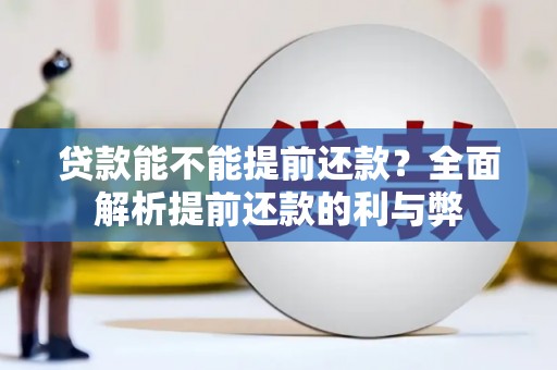 安源贷款能不能提前还款？全面解析提前还款的利与弊