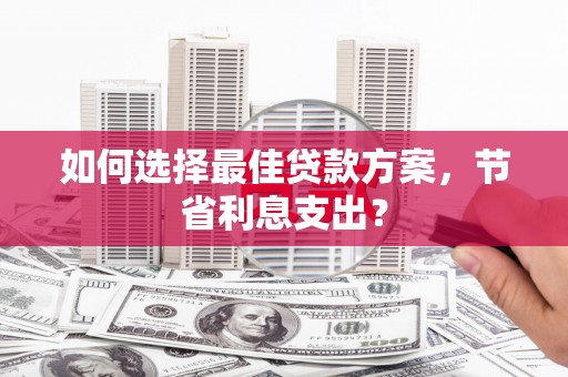 安源如何选择最佳贷款方案，节省利息支出？